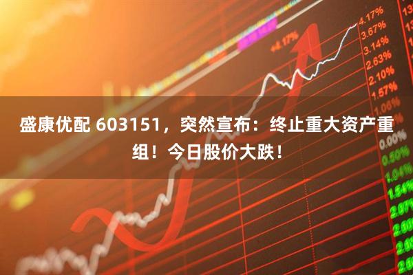 盛康优配 603151，突然宣布：终止重大资产重组！今日股价大跌！